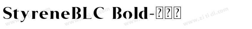 StyreneBLC Bold字体转换